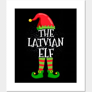 Latvian Elf Family Matching Christmas Group Funny Gift Posters and Art